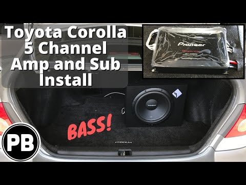 Toyota Corolla 5 Channel Amp and Sub Install.