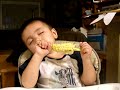Kid Falls Asleep While Eating Corn Funny.