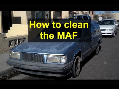 MAF Mass air flow sensor cleaning, Volvo red block, 240, 740, 940, etc. - VOTD