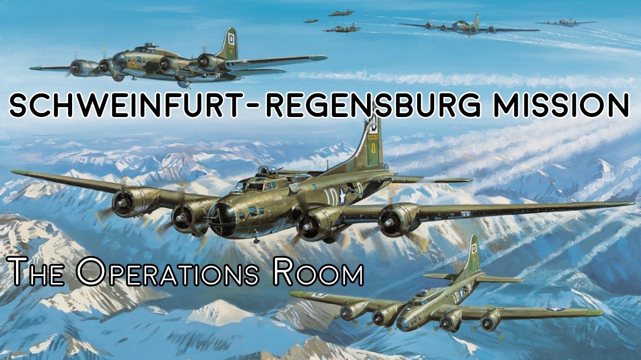 Allied Bombers - Schweinfurt-Regensburg Mission WW2- Time-Lapse