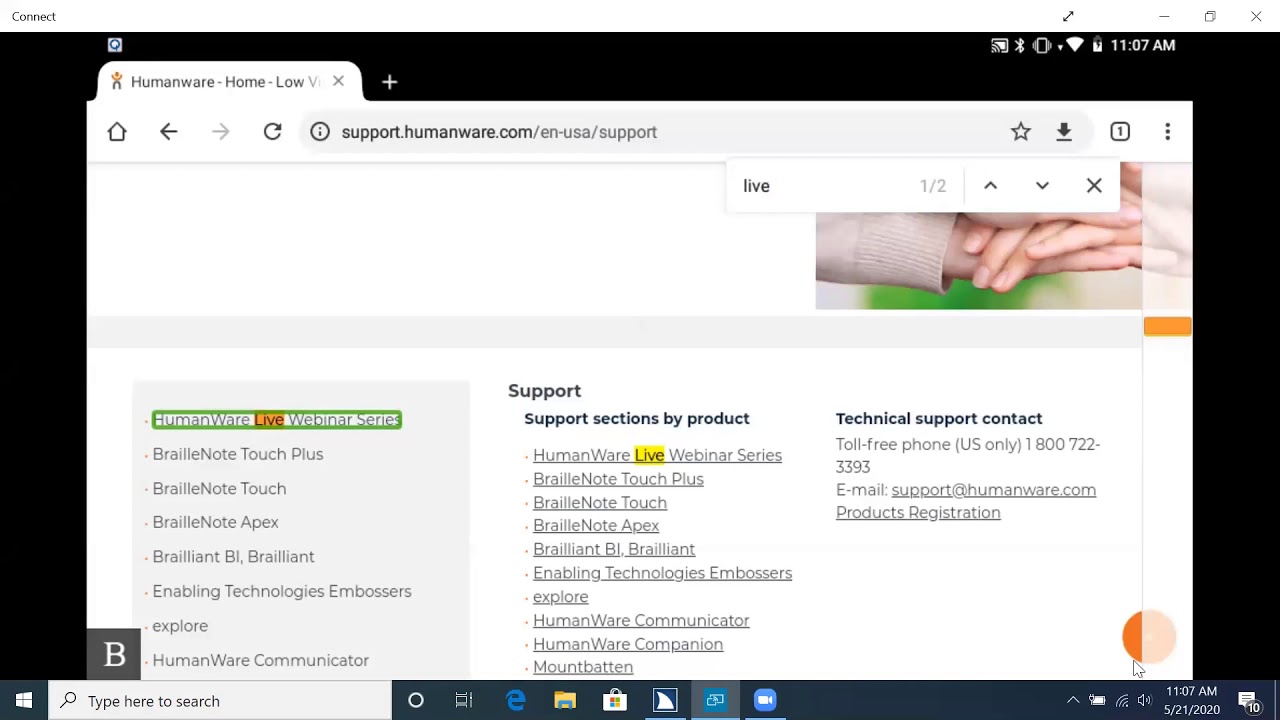 HumanWare Live Webinar May 21st