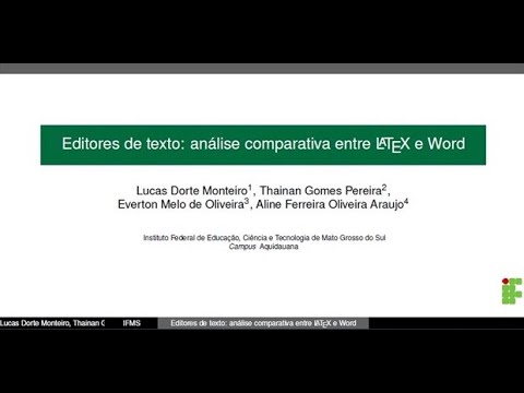 Editores de texto: análise comparativa entre LaTeX e Word