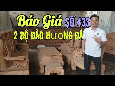 Báo Giá 2 Bộ Đào Chim Hương Đá Cột 12 Mặt Dày mộc Đẹp |Đồ Gỗ Trâm Anh| số 433