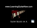 Slow Blues Backing Track in A