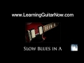 Slow Blues Backing Track in A