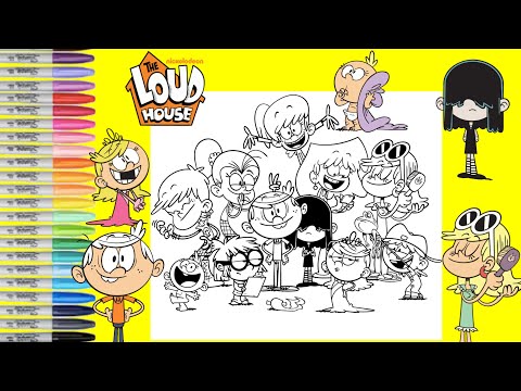 The Loud House Coloring Book Page Lori Leni Luna Luan Lynn Lincoln Lucy
