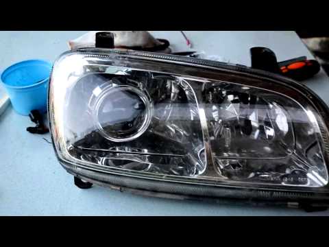 Установка линз биксенона в фары RAV-4 1998г