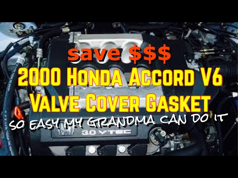 2000 Honda Accord V6 Valve Cover Gasket Replacement SUPER EASY | Bundys Garage