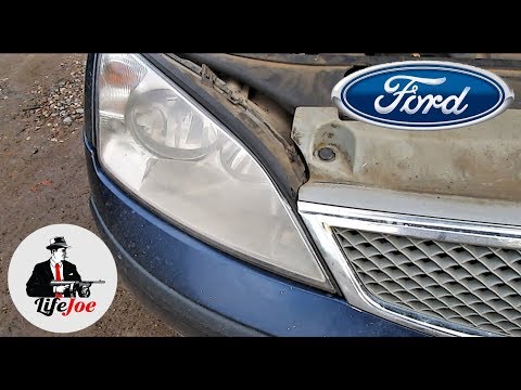 Замена лампочки в фаре Форд Мондео 3/Снятие фары Ford Mondeo 3