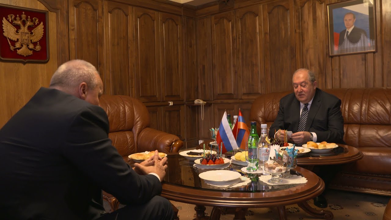 Armenian President visits Russian Embassy