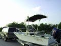 Montauk-Shadow™ folding T-Top trailering down the highway @ 65mph