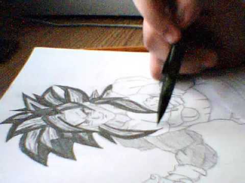 goku super saiyan drawing. Drawing Super Saiyan 4 Goku