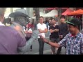 Guy gets punched by street performer! (Original)