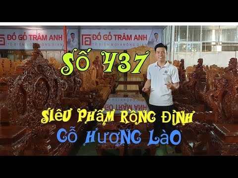 RỒNG ĐỈNH Gỗ Hương Đỏ Lào 12 món Tuyệt Đẹp |Đồ Gỗ Trâm Anh| Số 437