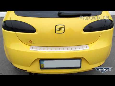 Накладка на бампер с загибом для Seat Leon 2005-2012 Alufrost