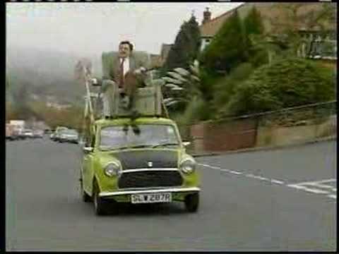Mr Bean Video Mr Bean driving on roof of a car Video responses