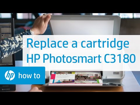 How To Replace Print Cartridges - HP Photosmart C3180 All-in-One Printer