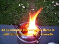 Wood pellets burning for 1.5 hours on Wild Woodgas Stove