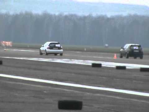 Civic turbo vs Golf vr6 turbo Bemowo 1 4 mili fina 042011 RejuD 335 views 