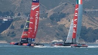 America's Cup: Boat on Boat, Emirates Team New Zealand vs Luna Rossa Challenge, June 13 2013