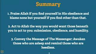 Wisdoms for Youth: Aphorisms of Imam al-Haddad - 01 - Shaykh Yusuf Weltch