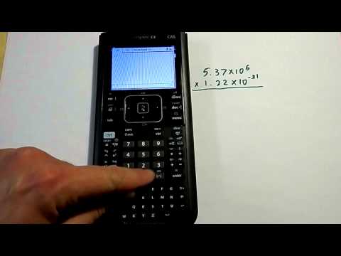 Entering scientific notation on a TI Nspire CX calculator