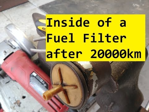 HOW INSIDE OF A FUEL FILTER LOOKS AFTER 20000 KM