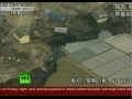 Japan Earthquake: Helicopter aerial view video of giant tsunami waves