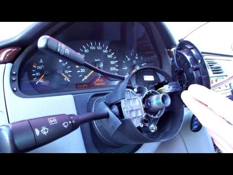 Замена переключателя поворотов Mercedes W210 How to replace the switch on the steering wheel