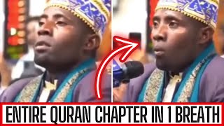 WHOLE QURAN CHAPTER IN 1 BREATH - CROWD GOES WILD