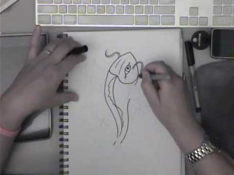 How to Draw a Coi Fish Tattoo Style 7:36