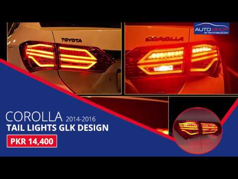 Toyota Corolla Tail Lights 2014-2016 GLK Design - PakWheels Accessories