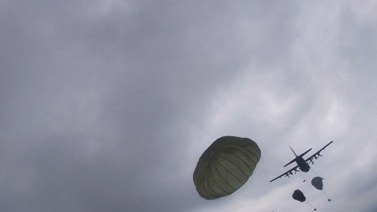 GoPro Helmet Camera View • US Army Paratrooper Parachute Jump • Market Garden 77th Anniversary