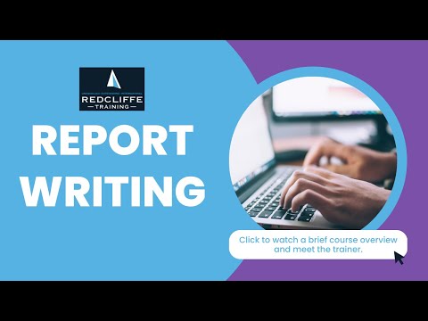 Online Report Writing Course by Redcliffe Training