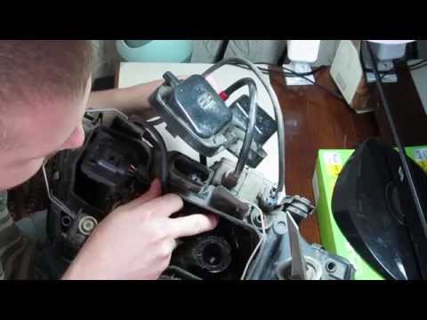 How to wash the lens in the headlight without removing the glass