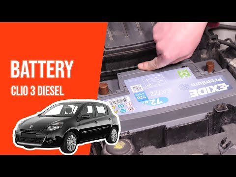 How to replace the car battery CLIO 3 1.5 DCI?
