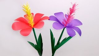 download thumbnail for diy stick flower making with color paper color paper flower making