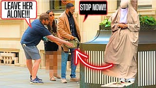 STRANGERS RESCUE HIJABI WOMAN PRAYING PUBLICLY? - SOCIAL EXPERIMENT