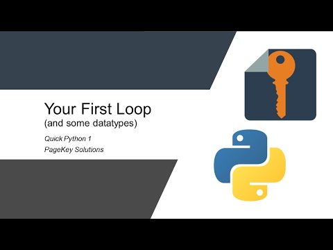 Quick Python 1: Your First Loop & Data Types