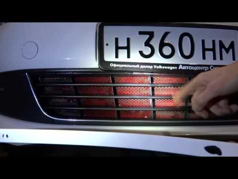 VW polo sedan к зиме, закрываем решётку радиатора в бампере (бюджет 100р)