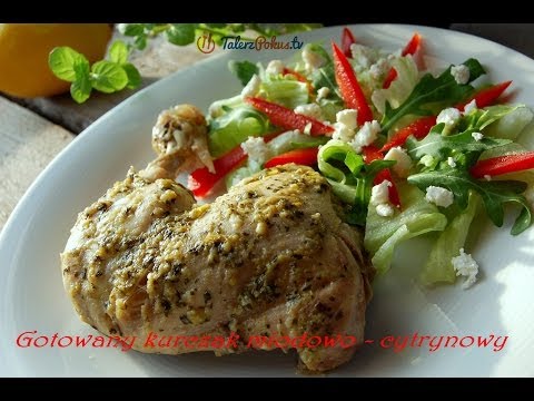 Gotowany kurczak miodowo - cytrynowy