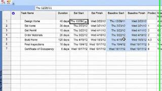 Create A Baseline Schedule In Ms Project