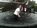 fionas puddle on the trampoline