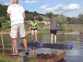 Ginny losing yet another logrolling match.
