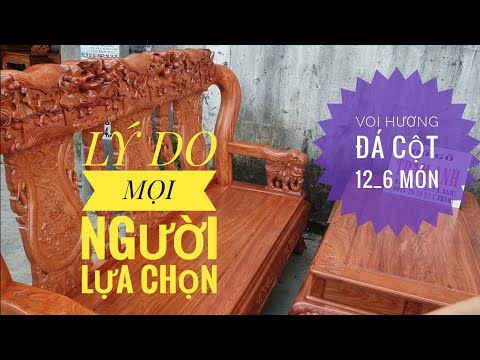 Tại sao khách hàng yêu thích bộ Voi hương cột 12_6 món VÂN VÍP (số 194)/Đồ gỗ trâm anh -0794455222