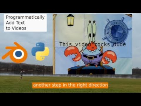 Overlay Text on Video with Python and Blender