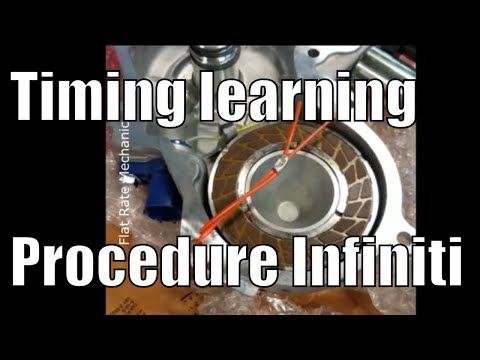 Exhaust valve timing control learning procedure Infiniti G35 P0014 P0024 (no scantool needed)