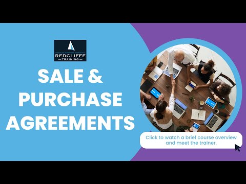 Online Sale & Purchase Agreements Courses By Redcliffe Training