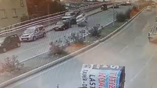 Samsun'daki korkunç kaza güvenlik kameralarına yansıdı