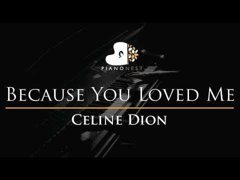 Celine Dion – Because You Loved Me – Piano Karaoke Instrumental Cover with Lyrics